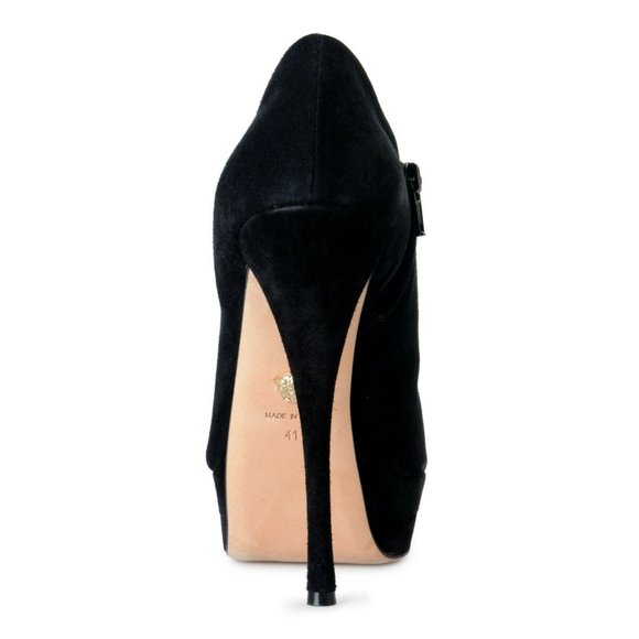 Versace Embellished Zip Up High Heels Ankle Bootie - Picture 3 of 8